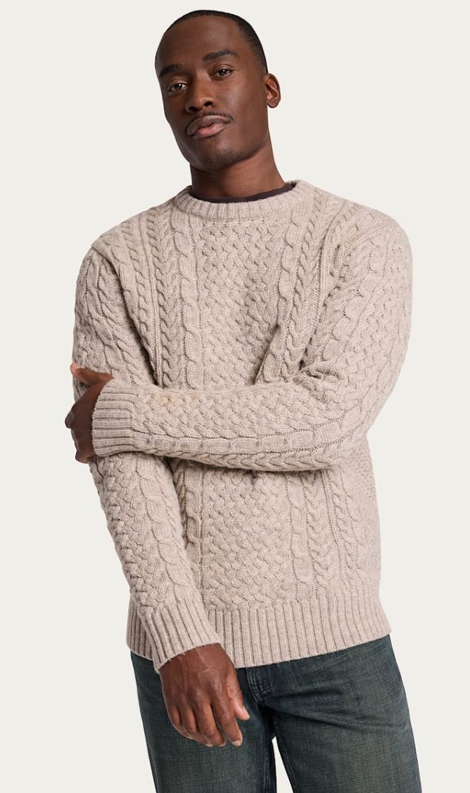 Pendleton M&#39;s Wool Fisherman Sweater