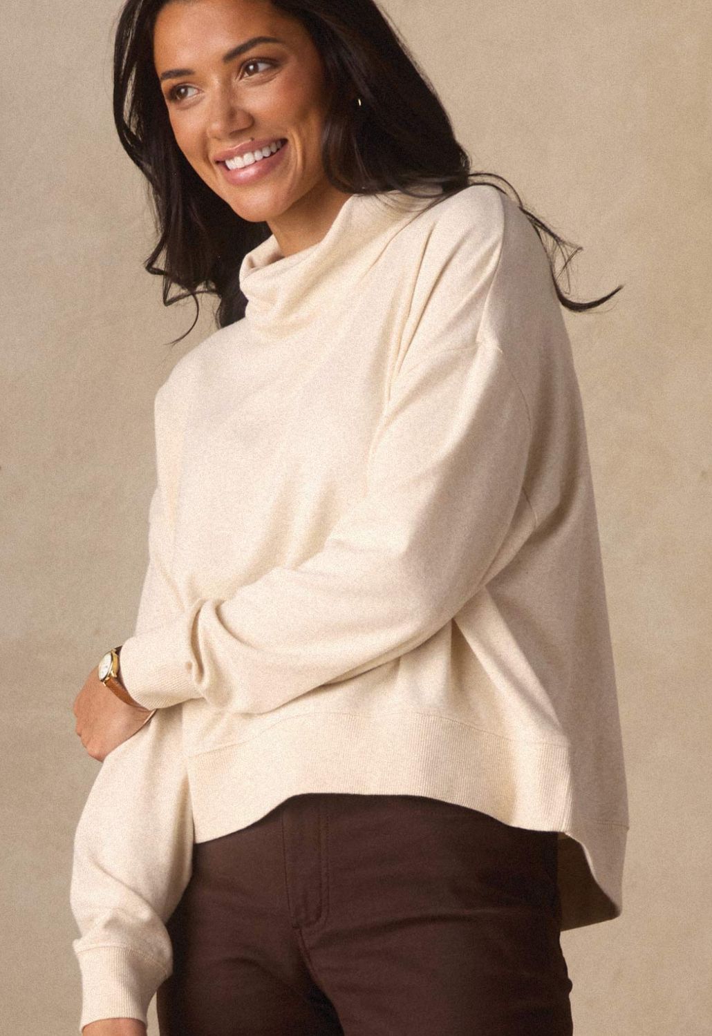 The Normal Brand W&#39;s Puremeso Funnel Neck Pullover