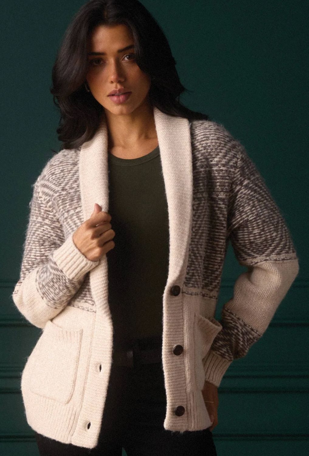 The Normal Brand W&#39;s Shawl Collar Heritage Cardiga