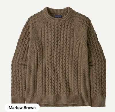 Patagonia M&#39;s Recycled Wool Cable Knit Crew Sweate