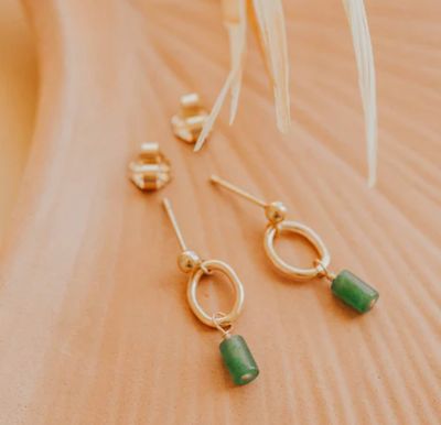 Hello Adorn Moss Saltwater Drops Earrings Hello Adorn Moss Saltwater Drops Earrings