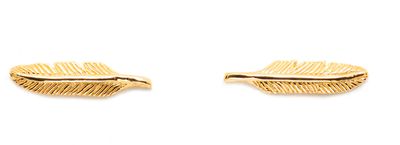 Bronwen Tiny Charm Post Earring Feather