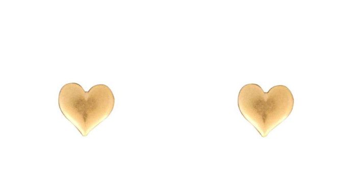 Bronwen Tiny Charm Heart Post Earrings Bronwen Tiny Charm Heart Post Earrings