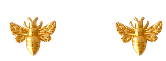 Bronwen Tiny Charm Post Humble Bee Earrings Bronwen Tiny Charm Post Humble Bee Earrings