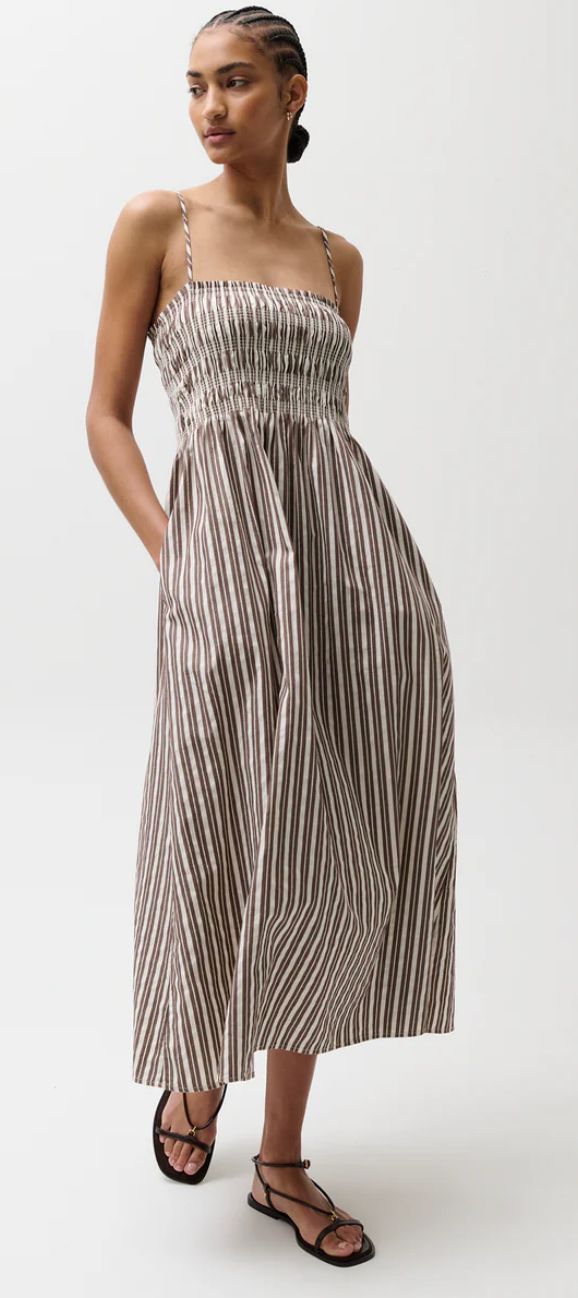Pistola Bianca Shirred Bodice Dress