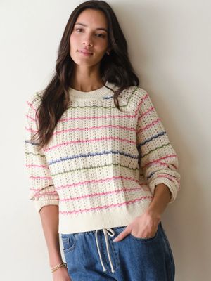 Marine Layer W's Mina Pointelle Sweater Marine Layer W's Mina Pointelle Sweater