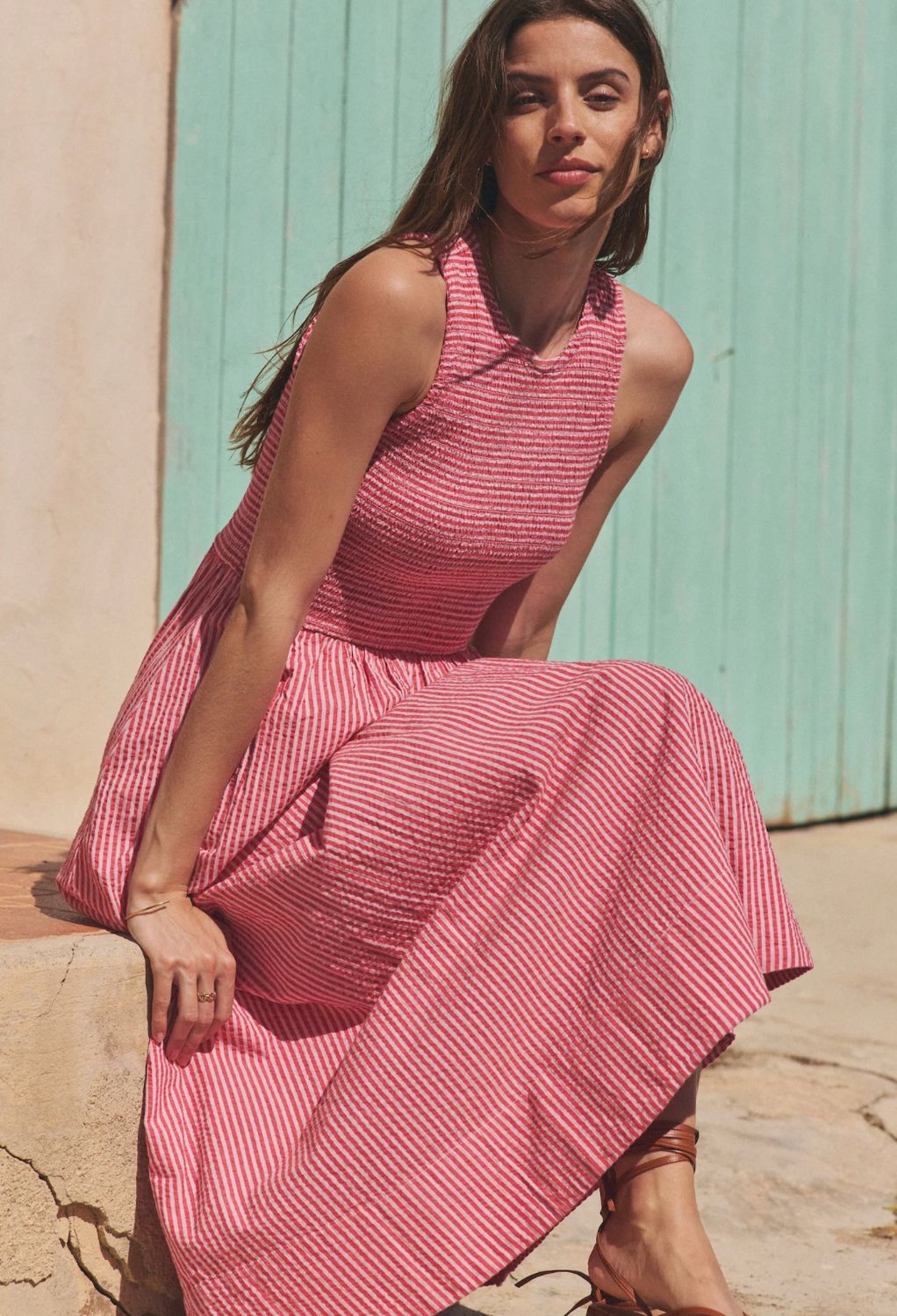 Marine Layer W's Darcy Seersucker Maxi Dress