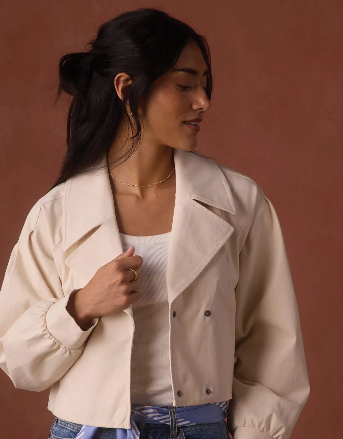 The Normal Brand W's Gia Lapel Cropped Jacket