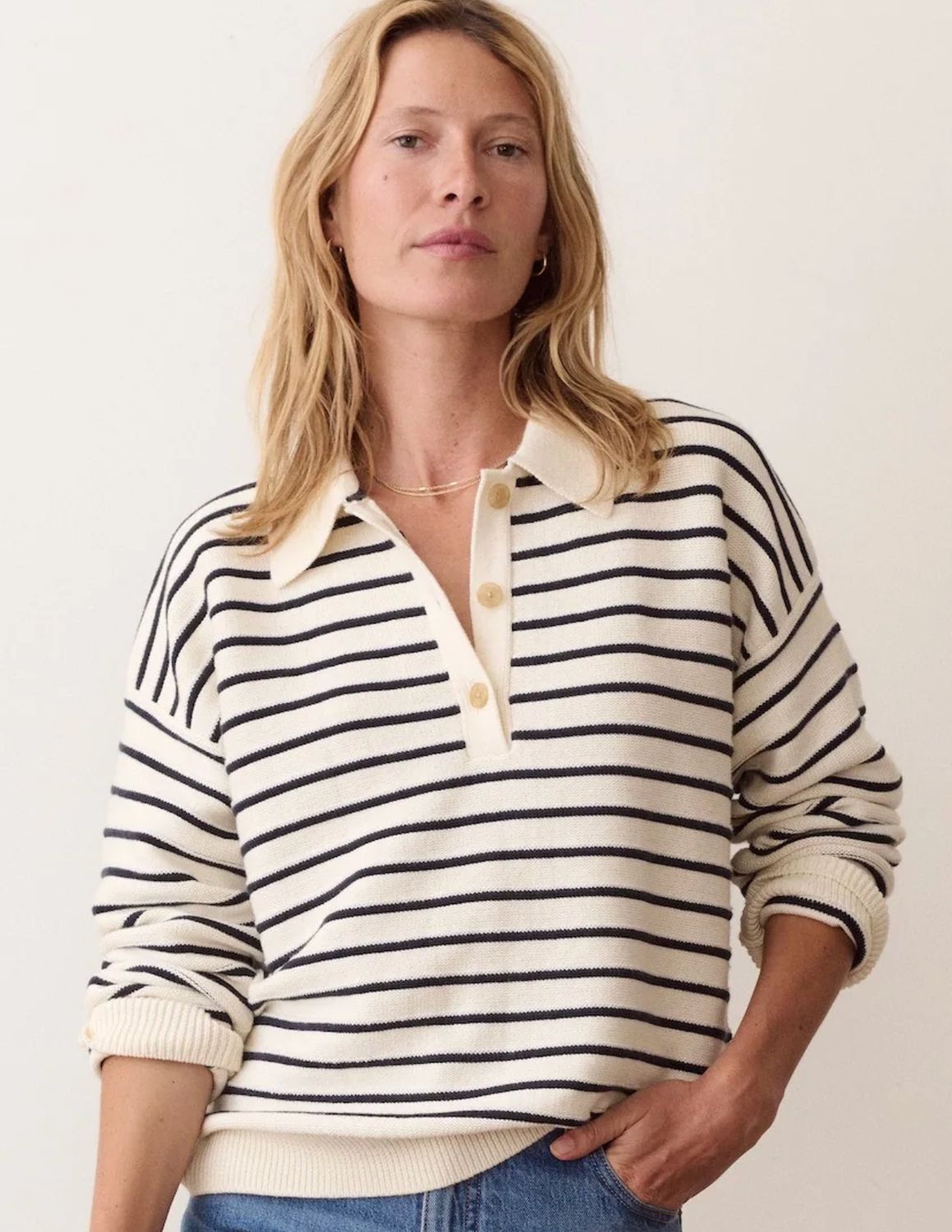 Marine Layer W's Valerie Polo Sweater Marine Layer W's Valerie Polo Sweater