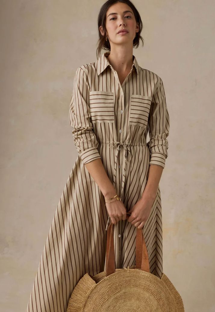 Faherty Coastal Poplin Catalina Dress