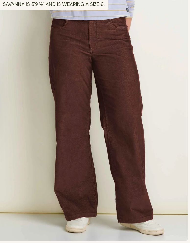 Toad &amp; Co. W's Coaster Cord Wide Leg Pant