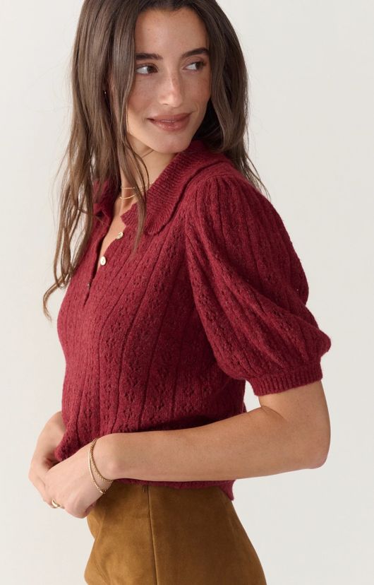 Marine Layer W's Sophie Pointelle Polo