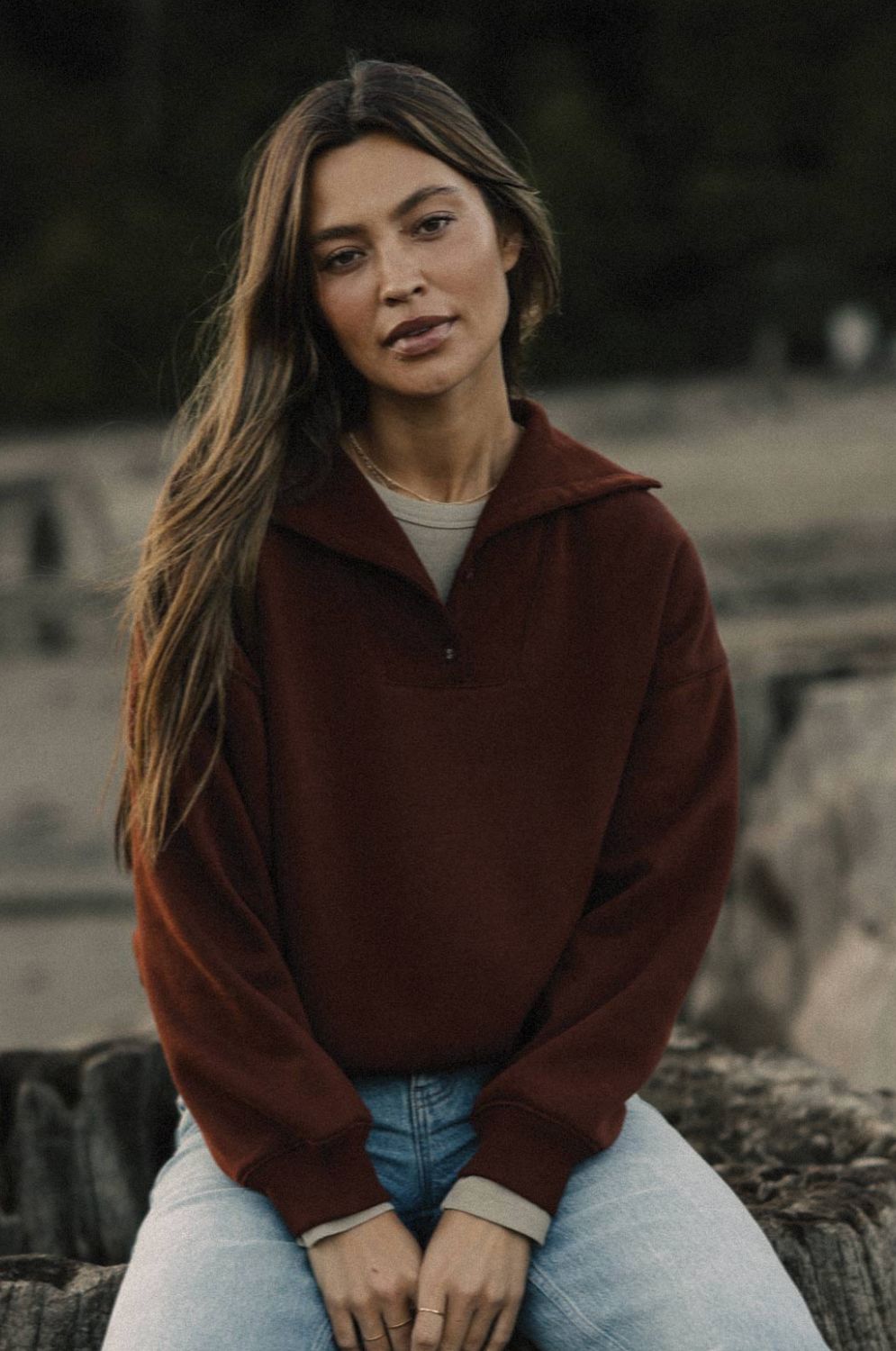 The Normal Brand Normal Fleece Buttoned Popover