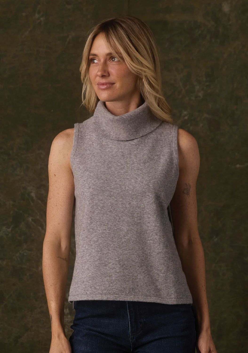 The Normal Brand Arvada Hi-Neck Sweater Tank