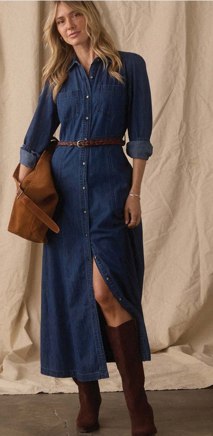 The Normal Brand W's Cotton Denim Shirt Dress