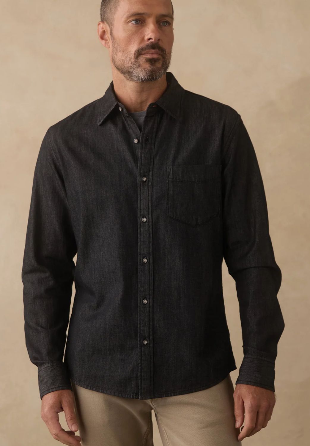 The Normal Brand M's Cotton Denim LS Button Up