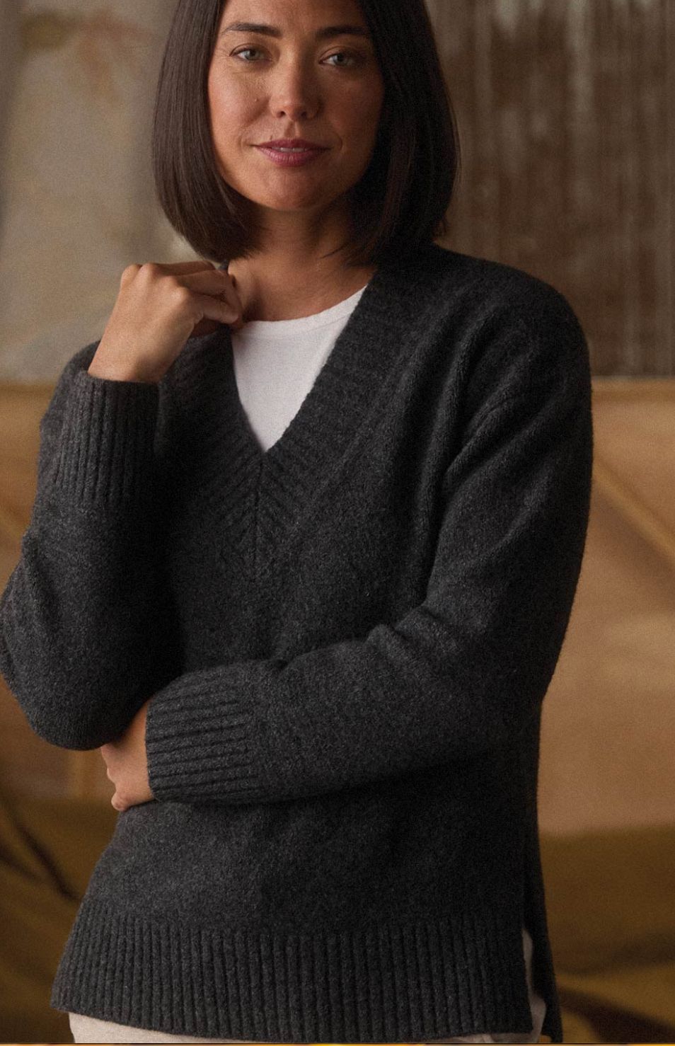 The Normal Brand W's Homebound V-Neck Sweater The Normal Brand W's Homebound V-Neck Sweater