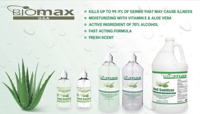 8oz, 32oz, Gallon Hand Sanitizer