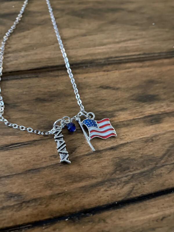 Necklace Navy American Flag