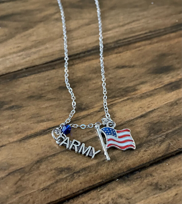 Necklace Army American Flag