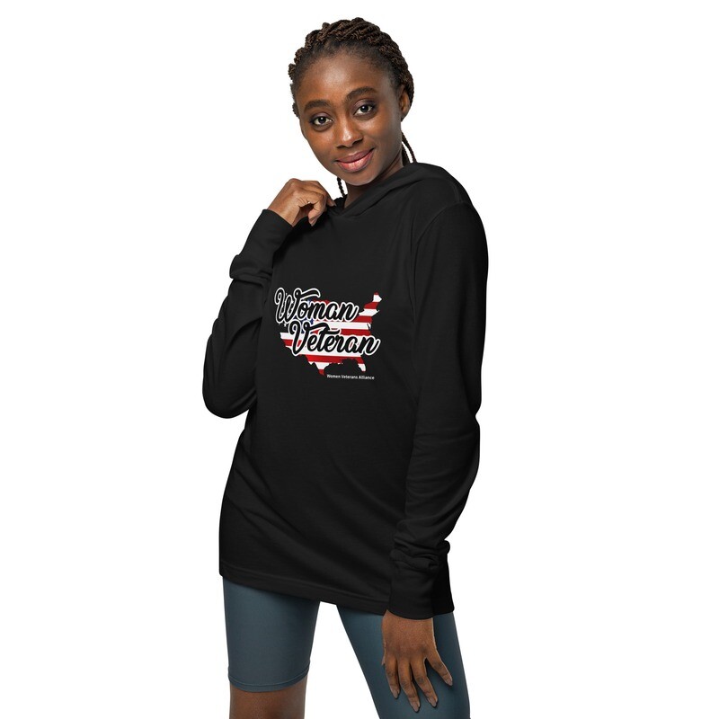 Woman Veteran Hooded Long-Sleeve Tee