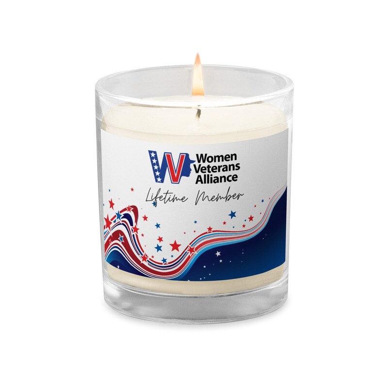 Glass jar soy wax candle
