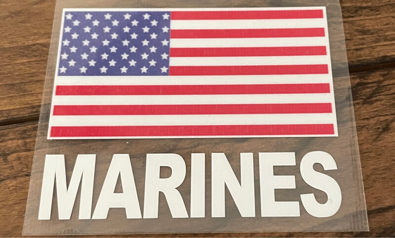 Decal- Marines + Flag
