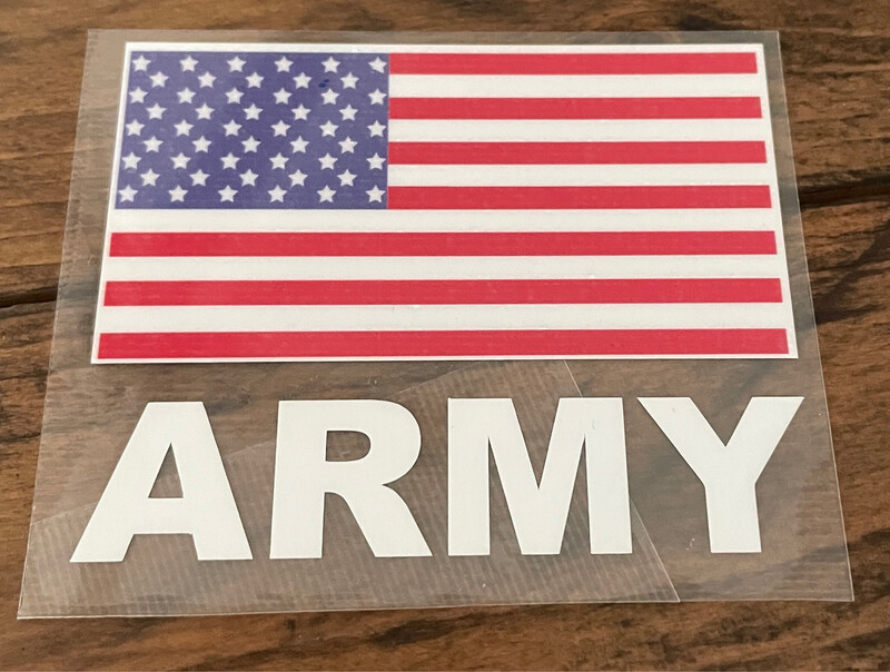 Decal- Army + Flag
