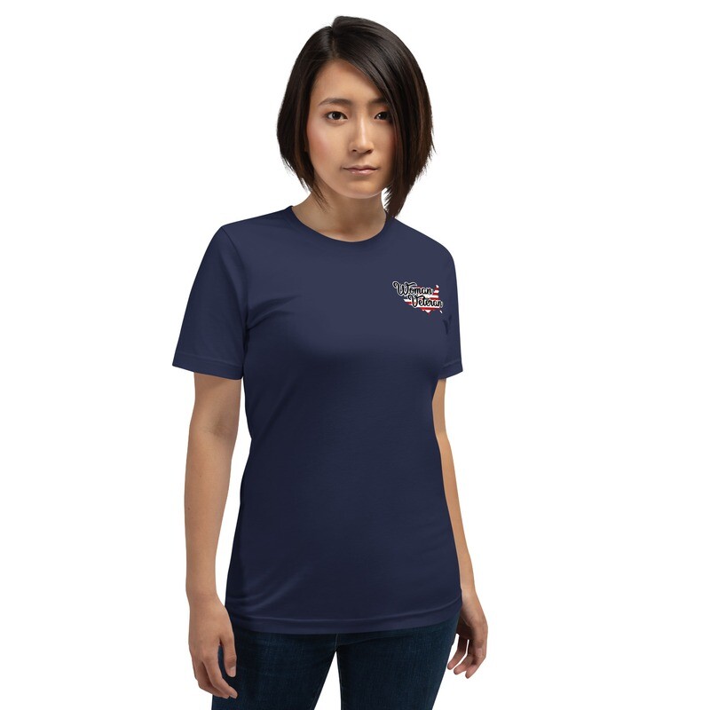 Woman Veteran Assuming was your first mistake - Unisex t-shirt
