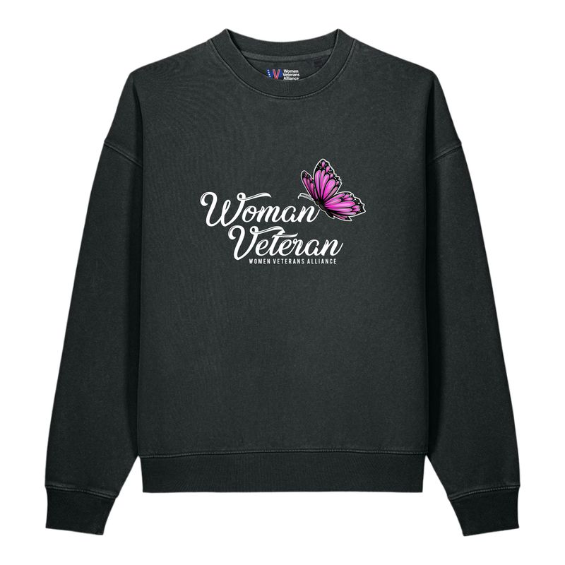 Woman Veteran Vintage crewneck sweatshirt