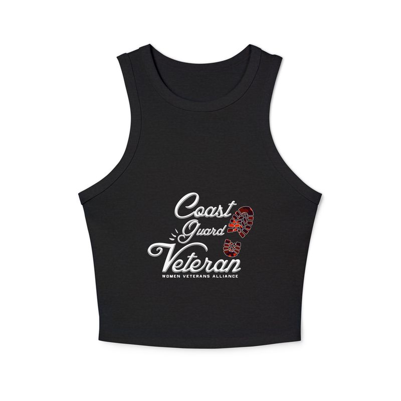 Coast Guard Women's micro rib racer tank top