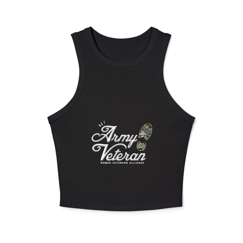 Army Women's micro rib racer tank top