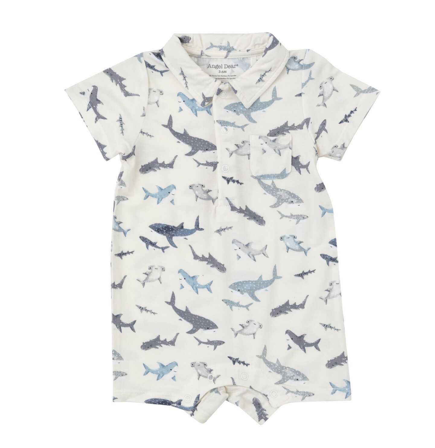 Sharks Polo Romper, Size: 0/3