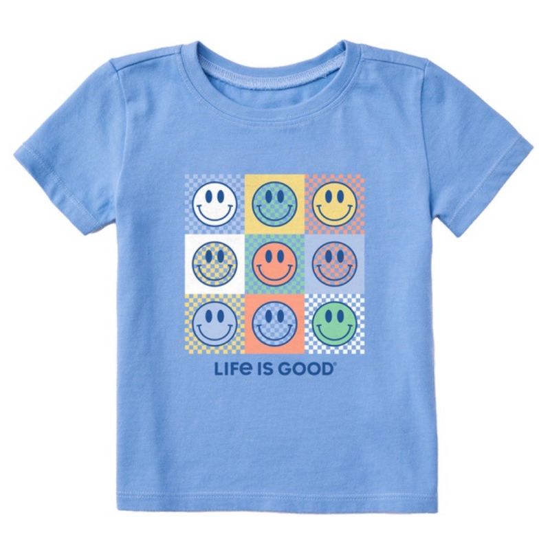 Life Is Good Checkerboard Smile Tee