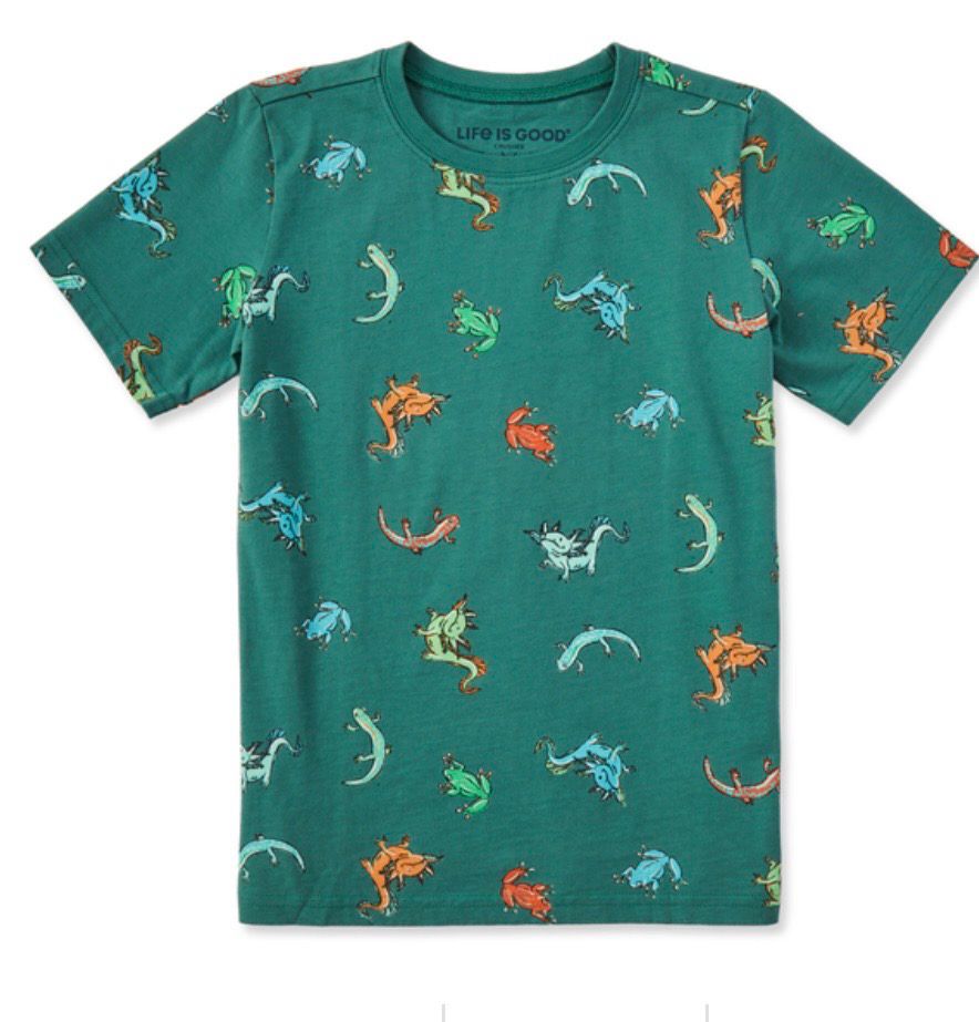 Life Is Good Axolotl And Amphibians Tee