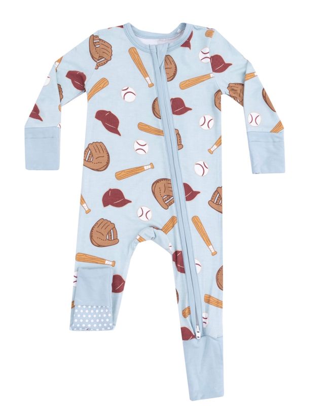 Baseball Zip Romper