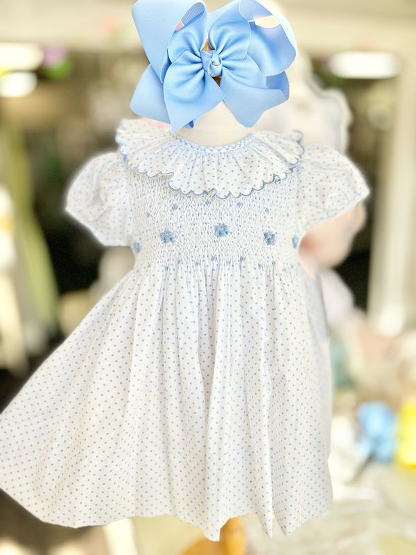 Bea Swiss Dot Smocked Dress