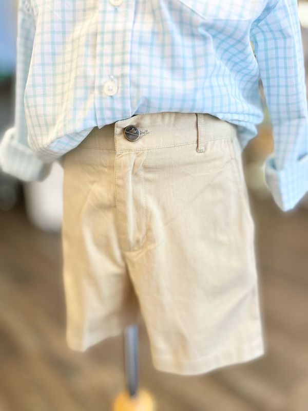 Button Khaki Shorts