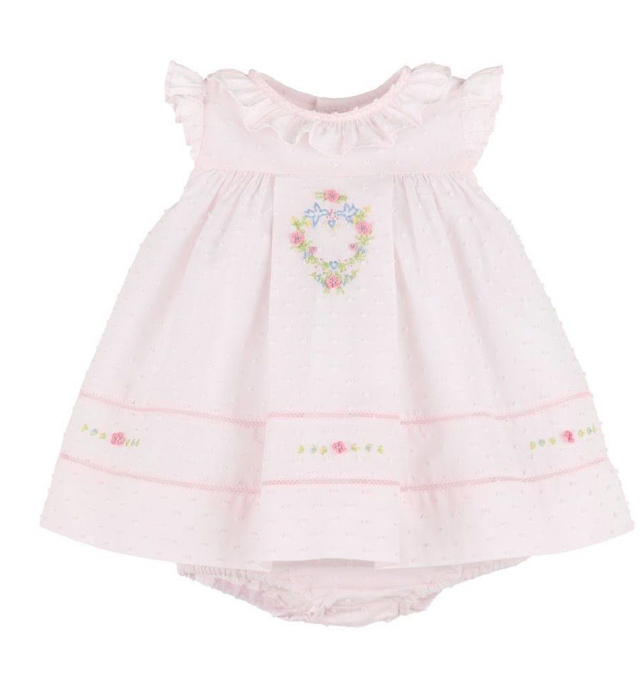 208 Pink Ruffle Float Dress