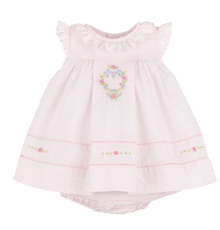 208 Pink Ruffle Float Dress