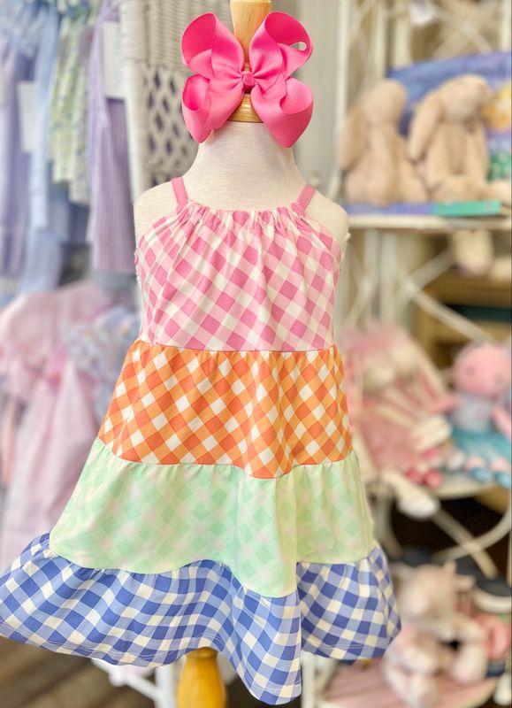 210 Gingham Twirl Dress