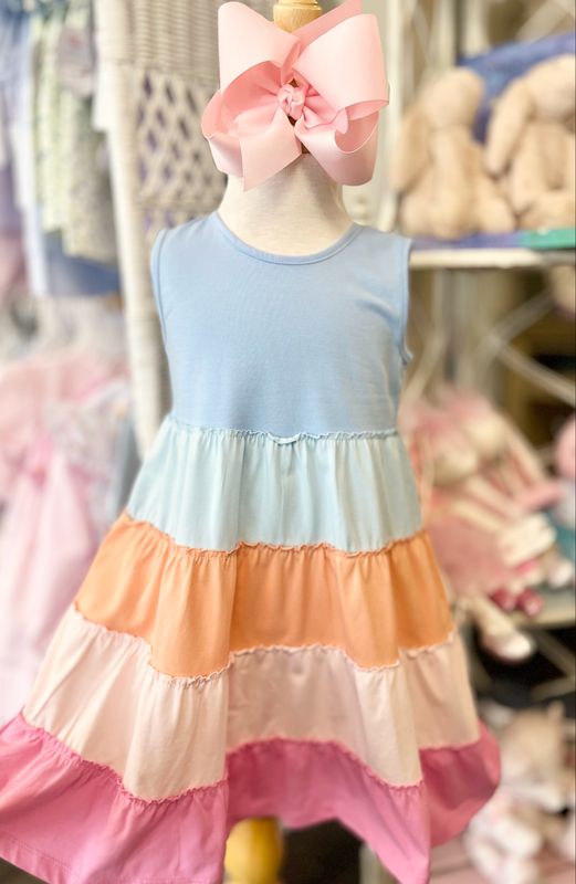 211 Color Block Twirl Dress