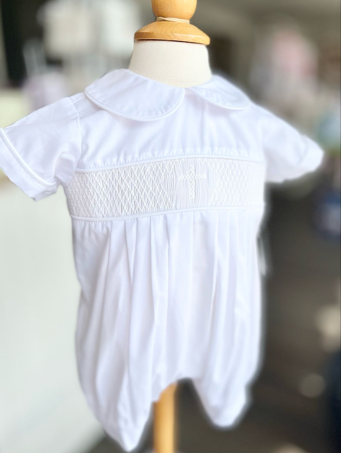 294 Smocked Cross Romper