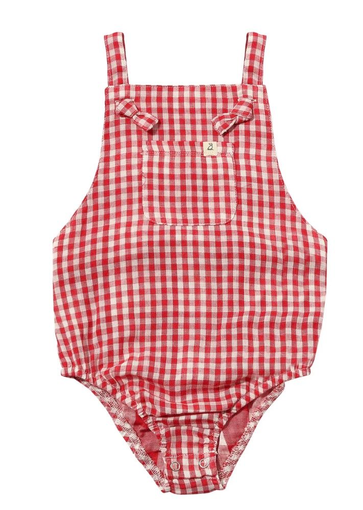 333 Red Gingham Sunsuit