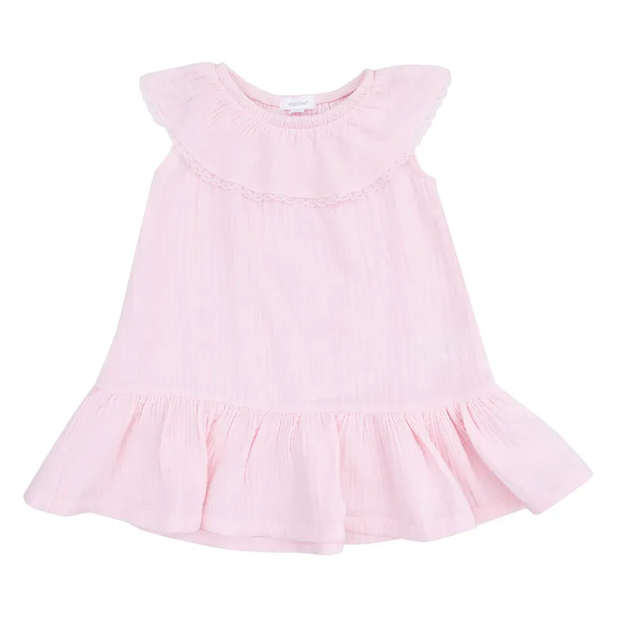 386 Pink Ruffle Dress