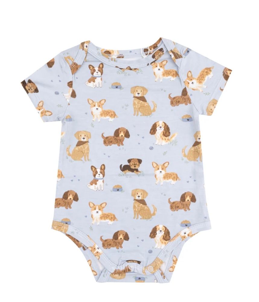 394 Blue Puppy Bodysuit