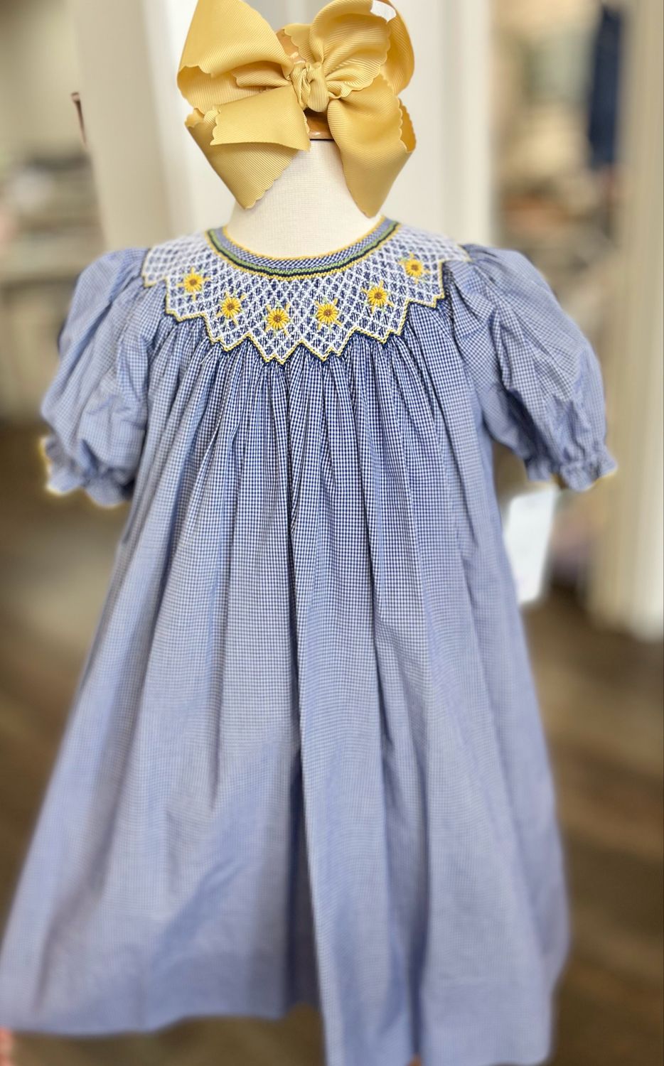 462 Sunflower Smocked Dress