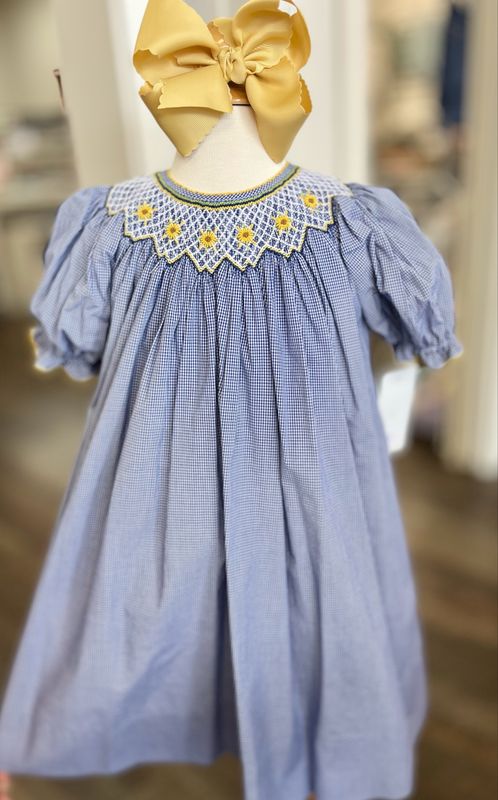 462 Sunflower Smocked Dress