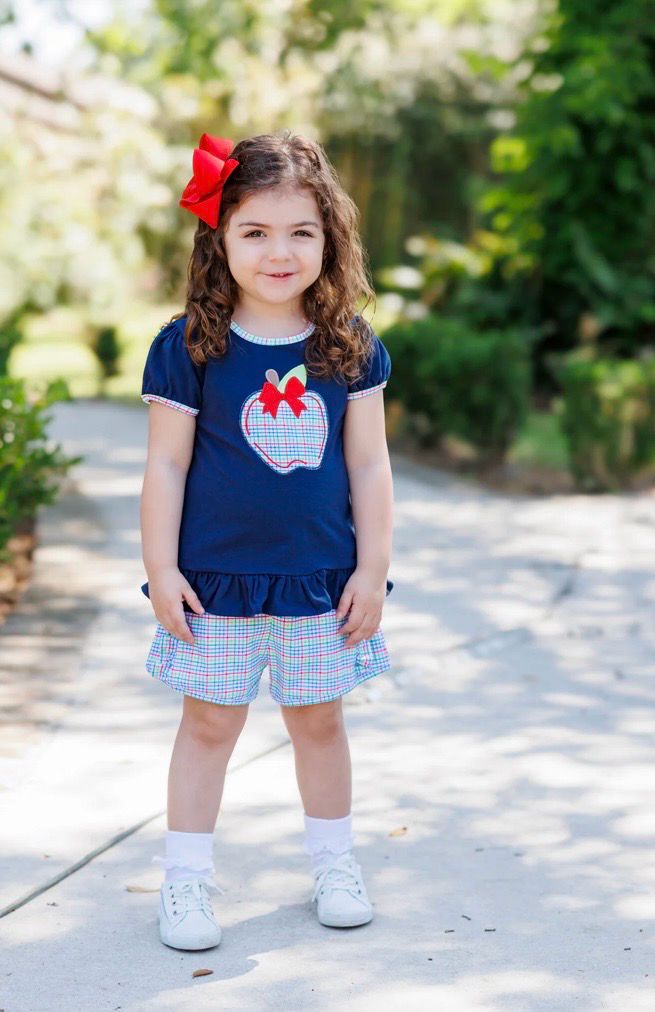 461 Primary Plaid Short Set