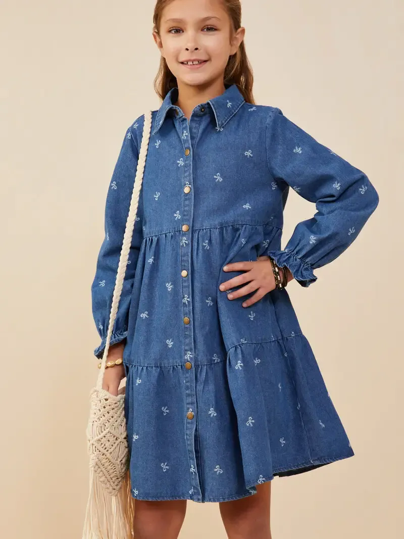 469 Blake Denim Bow Dress